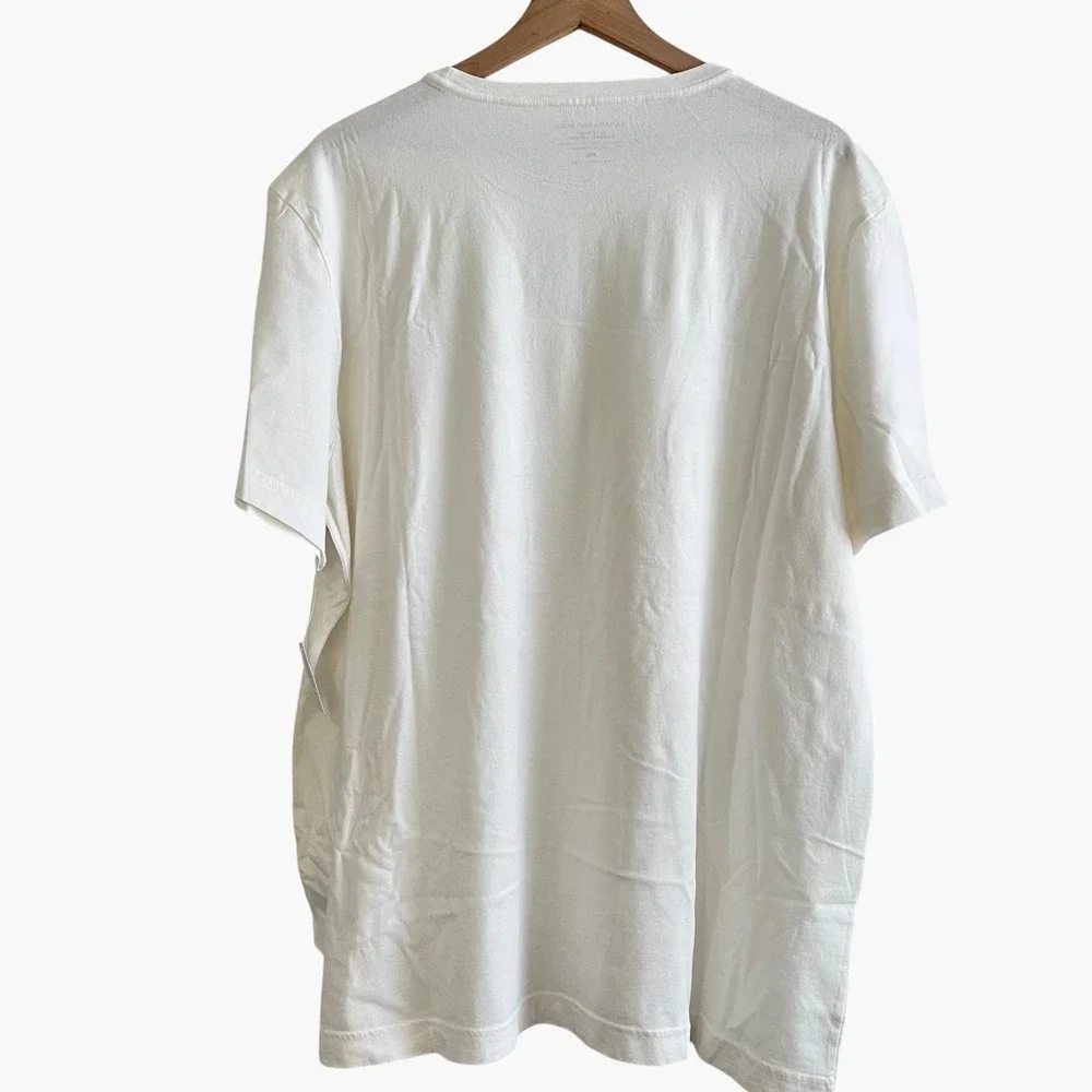 Banana Republic Men's Soft Wash Organic Cotton Crewneck T-Shirt White 2XL NWOT
